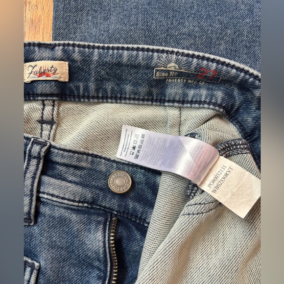 Faherty stretch terry patch pocket pant, size 27 - Picture 2 of 5